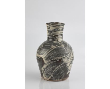 William Marshall (British, 1923-2007) at Leach Pottery Vase brushed hakeme glaze impressed potter's and pottery seal 31.5cm h