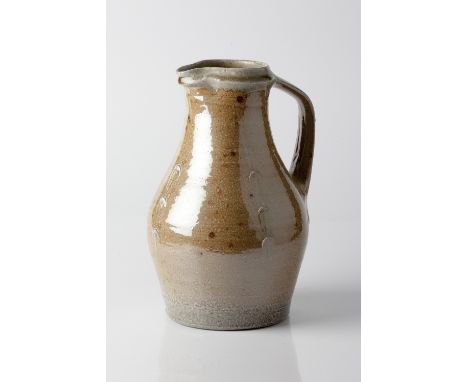 Phil Rogers (British, b.1951) Jug pressed thumb marks impressed potter's seal 27cm high.