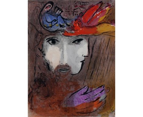 Marc Chagall (French, 1887-1985) David and Bathsheba lithograph from The Bible 35.5cm x 26cm.