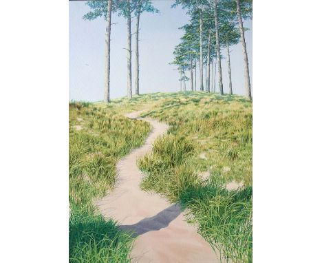 Graham Hillier (British, 1946-2006) Pines Close to Holkham, Norfolk, 1991 signed and dated (lower right) oils on canvas 90cm 