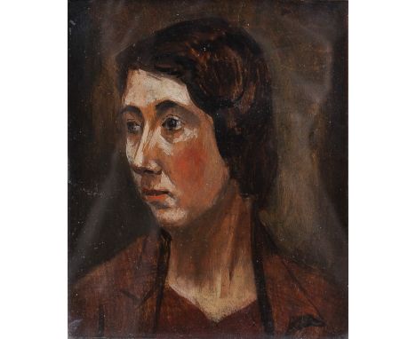 Gregoire Michonze (Russian, 1902-1982) Portrait Head, circa 1945 signed (upper right) oils on board 12cm x 9.3cm. Provenance: