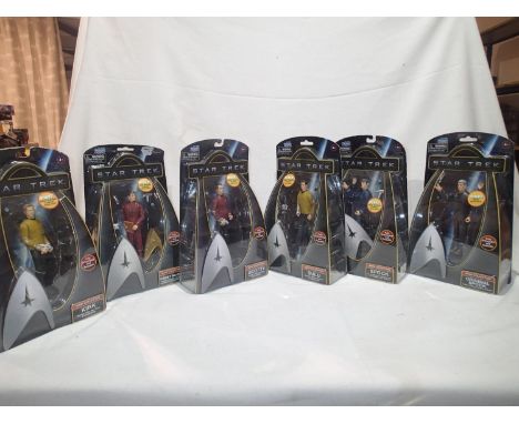 Six Star Trek Playmates, all H: 15 cm, near mint, boxes with wear. UK P&amp;P Group 2 (£20+VAT for the first lot and £4+VAT f
