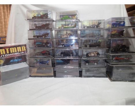 Twenty six Eaglemoss Batman magazine issue vehicles, all in packs/unopened, one with magazine. UK P&amp;P Group 3 (£30+VAT fo