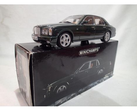 Minichamps 1/18 scale 2002 Bentley Arnarge T, excellent condition, storage wear to box. UK P&amp;P Group 2 (£20+VAT for the f