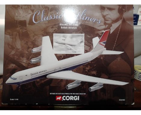 Corgi aviation 1/144 scale AA 32903, Boeing 707 British Airways Livery, appears in excellent condition, box with wear. UK P&a