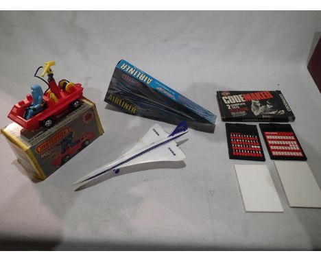 Matchbox mobile action command fire engine, blue box friction drive Concorde, plus Airfix codemaker. UK P&amp;P Group 1 (£16+