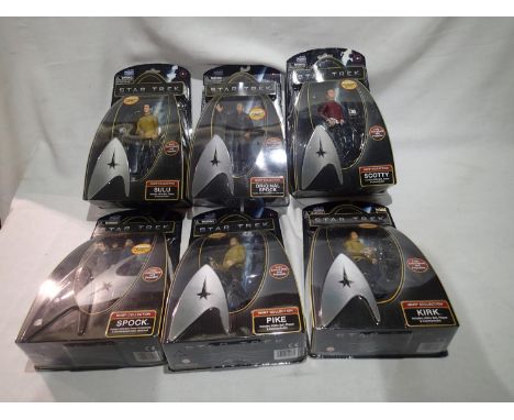 Star Trek Playmates The Warp Collection, all H: 15 cm, all near mint, wear to boxes. UK P&amp;P Group 2 (£20+VAT for the firs