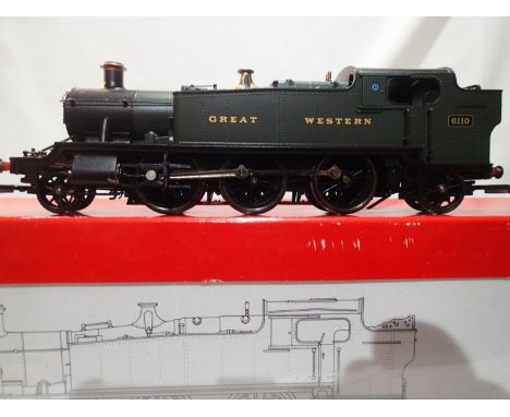 OO scale Hornby R2098C, Prairie tank, Great Western green, 6110, very good to excellent condition, no coupling hooks, box wit