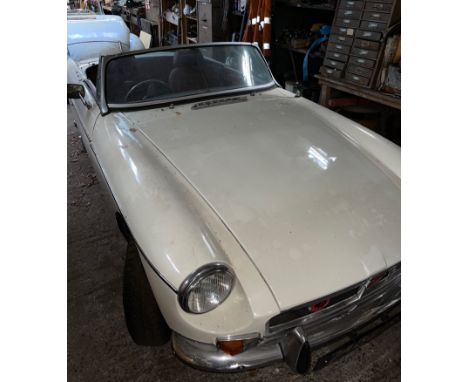 An MGB Roadster with log book, 52,000 miles. Engine understood to be in working condition.