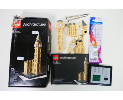 Lego - Lego Architecture Big Ben #21013, with box and instructions. The model appears to have been on display and may benefit
