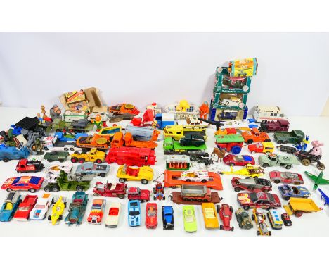 Matchbox - Corgi - Britains Toys - A large collection to include; approximately 60 mixed Matchbox/Corgi/Hot Wheels Playworn c