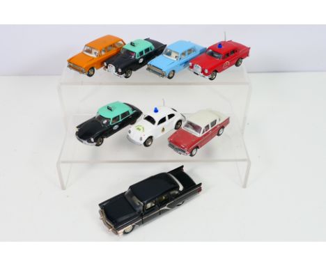 Metosul - Vanguards - Russian Diecast - A group of unboxed vehicles including Metosul Volkswagen Beetle, Citroen DS and Merce