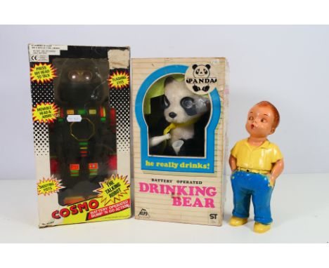 Alps - Irwin - In Time Products - Three vintage clockwork and battery operated toys. Lot includes a circa 1950s Irwin 'Georgi
