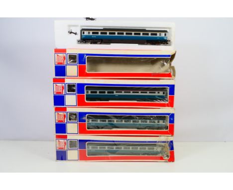 Jouef - 4 x boxed OO gauge Inter City coaches, # 5751, 2 x # 5752 and # 5753. They appear in Very Good condition in Fair to G