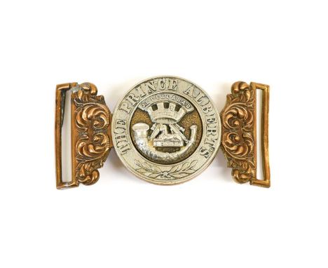 A Victorian Officer's Waist Belt Clasp to the Prince Albert's (Own Somerset Light Infantry), 1881-1902, in gilt brass, of loc