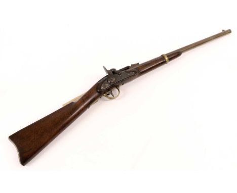 An American Civil War Merrill Carbine, Transitional Second Model, .54 calibre, the 51cm steel barrel with blade fore-sight an