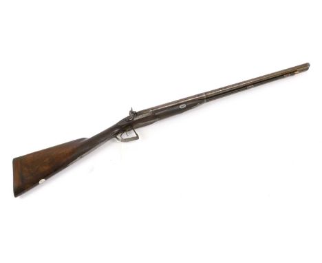 A Rare 19th Century 12 Bore Side by Side Double Barrel Percussion Centrefire Sporting Gun by Hewson of Taunton, circa 1835-40