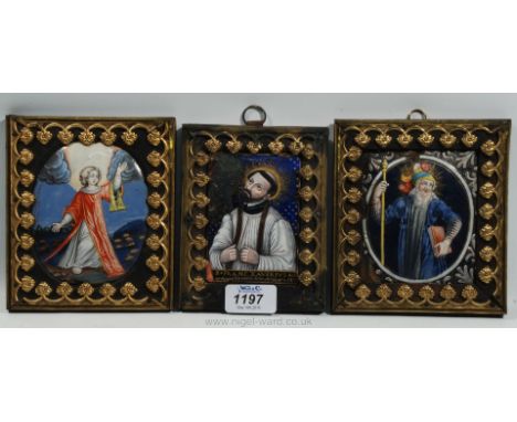 An exceptional and historically interesting group of three early Limoges enamel Plaques from the collection of Lord Delamere 
