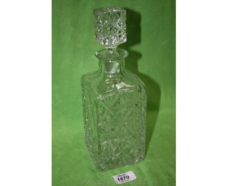 A square Whisky Decanter.