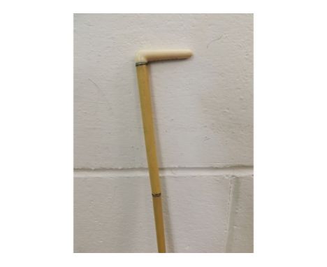 Vintage bone handled Walking Cane (tip missing), 33" long