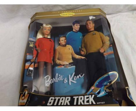 Star Trek Limited Edition 30th Anniversary gift set comprising Barbie and Ken in original costume from Mattel for US market 