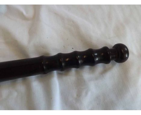 Vintage turned wood Truncheon by Hiatts, Birmingham 