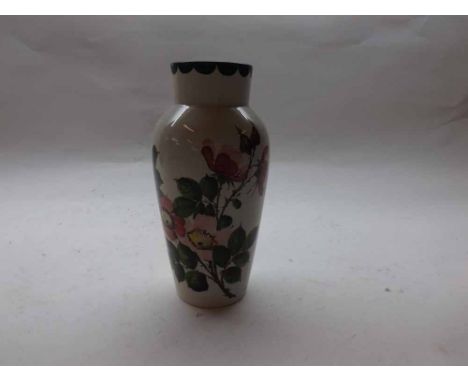 Small Wemyss baluster Vase decorated with sprays of roses, 8.5"  high  