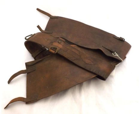 Vintage Sam Browne, inscription of F E Scott 2nd Norfolk Regiment + pair Leather Gaiters (3) 