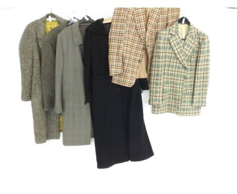 Mixed Lot of Vintage Clothing comprising Dunn & Co Gents Overcoat, Gurteen Gents Wool Herringbone Single Breasted Jacket, a H