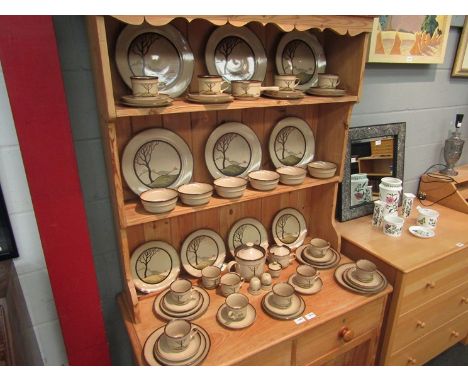 A modern Denby "Savoy" pattern part table service including tea, dinner and breakfast pieces