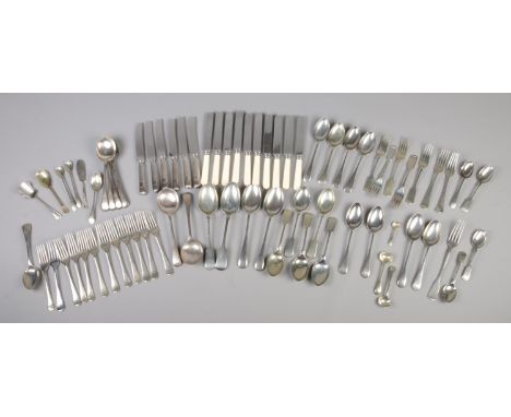 A large quantity of assorted EPNS and silver plated flatware. To include pieces by J. G. Graves, Charles Ellis and Co, Watts 