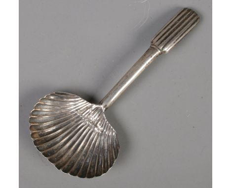 A George III silver caddy spoon, assayed Birmingham 1811.  