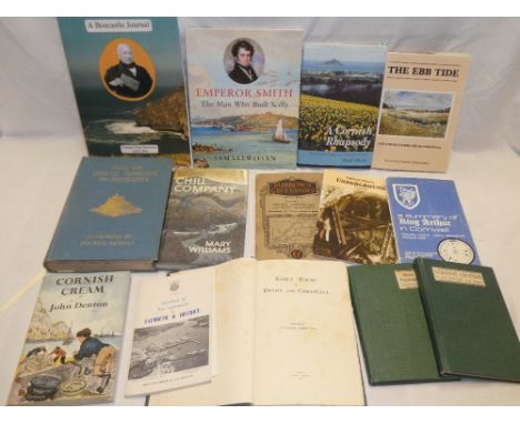 Various Cornish-related volumes including From the North Foreland to Penzance 1908; Chope (R. P.) Early Tours in Devon and Co