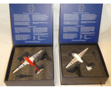 Two Oxford die-cast Dragon Rapide twin engine aircraft, near mint in original boxes