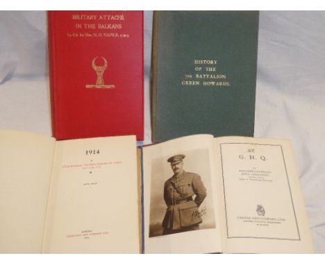 Fife (R) History of the 7th Battalion Green Howards, signed; Napier (H D) Experiences of a Military Attache in the Balkans ci