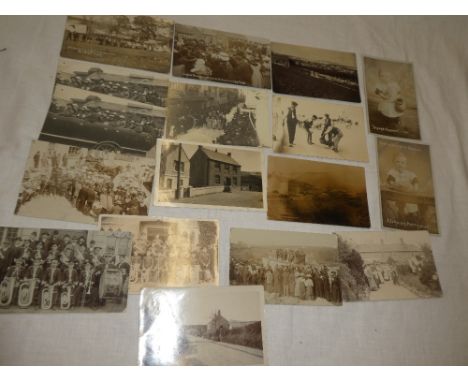 A selection of 17 various postcards of the St Austell area, mainly early photographic postcards including Penwithick Annivers