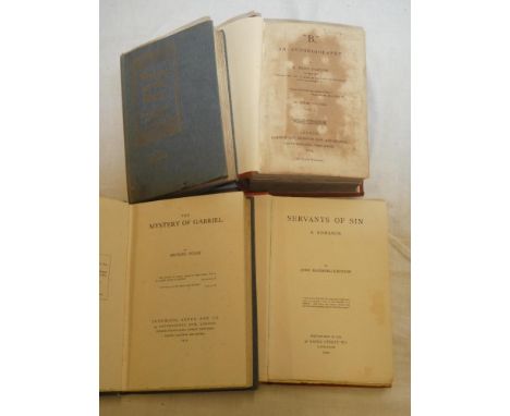 Wood (M.) Mystery of Gabriel First Edition 1917; Fenton (E. D.) "B" an autobiography First Edition 3 vols. bound as one 1874;