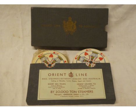 An Oriente Line Steamship to Australia pack of unissued playing cards