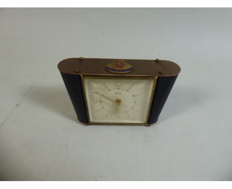 A Mid 20th Century Novelty Alarm Clock, The Smiths Empire with RMS Queen Mary Badge, 11cm Long