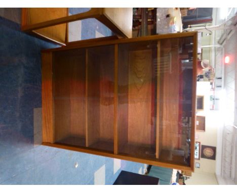 A Glazed Four Shelf Bookcase, 76cm Long