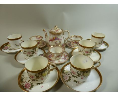 A Collection of Teawares to Include Six Royal Worcester Floral Pattern Cups and Saucers and Rose Pattern Cups, Saucers and Te