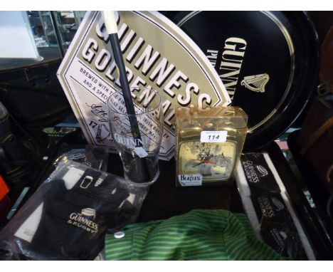A Collection of Guinness Ephemera and Also Beatles Revolver Alarm Clock etc