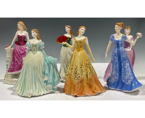 A Royal Worcester figure, Midnight Rendezvous, Precious Moments, limited edition 257/1,000; others, Jane, Summer Romance; Jes