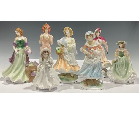 A Royal Worcester figure, for Compton &amp; Woodhouse, The Shepherdess, limited edition 2,125/9,500; others, Lavender, Street