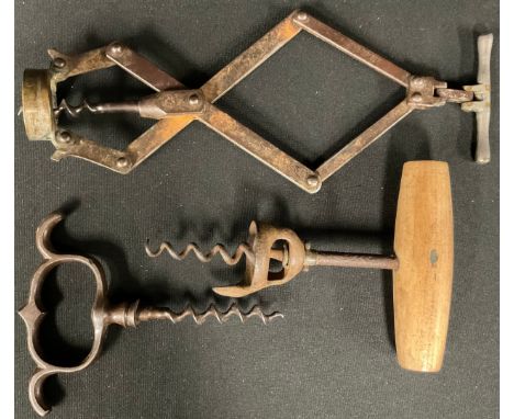 Helixophilia - A Brevete &amp; Depose concertina action corkscrew; others bull horn, etc, c.1900 (3)