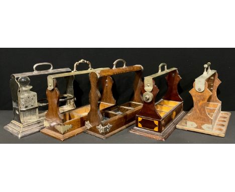 Five late 19th/early 20th century tantalus frames