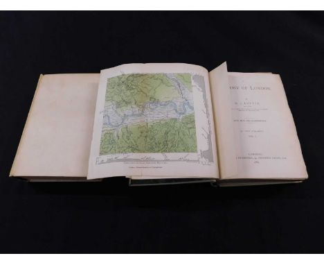 WILLIAM JOHN LOFTIE: A HISTORY OF LONDON, London, Edward Stanford, 1883, first edition, 2 vols, 38 plates including folding m