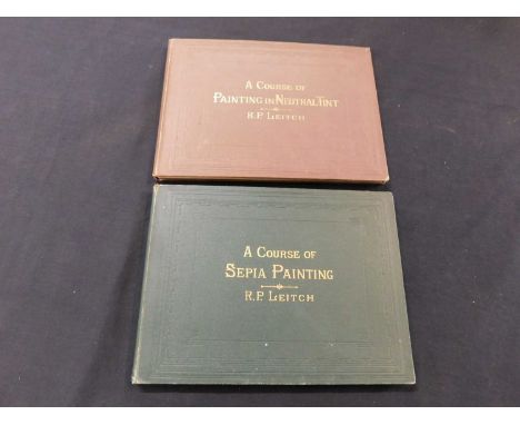 RICHARD PETTIGREW LEITCH: 2 Titles: A COURSE OF PAINTING IN NEUTRAL TINT, London, Cassel Petter &amp; Galpin, [1875], first e