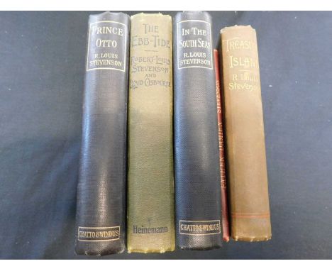 ROBERT LOUIS STEVENSON: 5 Titles: TREASURE ISLAND, London, Cassell, 1892 illustrated edition, fortieth thou, plates collated 