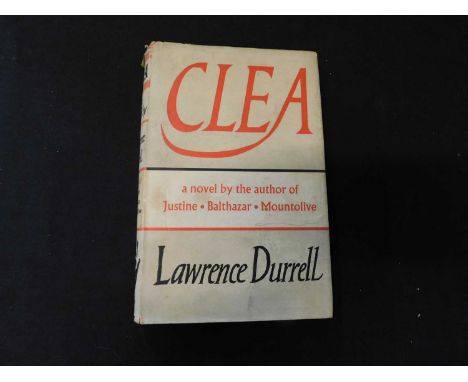 LAWRENCE DURRELL: CLEA, London, Faber &amp; Faber, 1960 first edition, original cloth d/w, (price clipped and small part loss